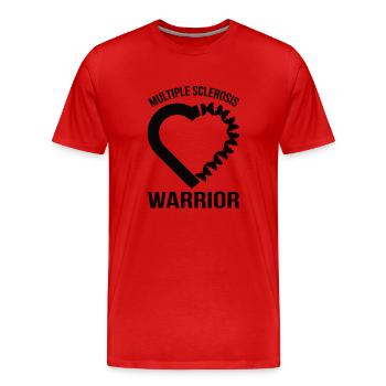 Multiple Sclerosis Awareness - Men's Premium Organic T-Shirt - red - Front - Damien (186cm)