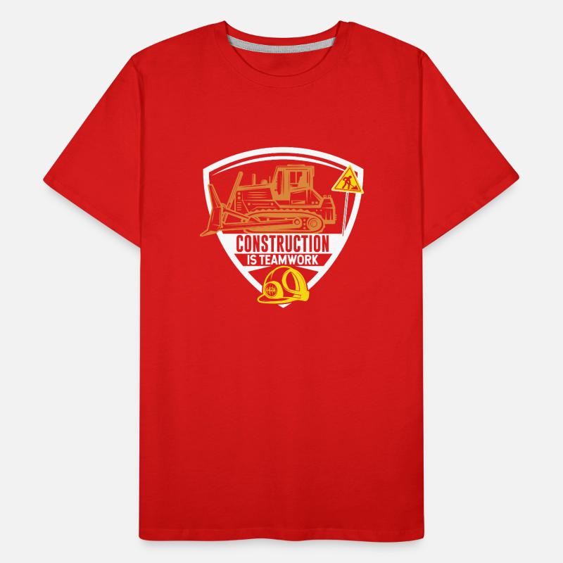Construction work is teamwork Construction Teamwork Construction site Men's Premium Organic T-Shirt