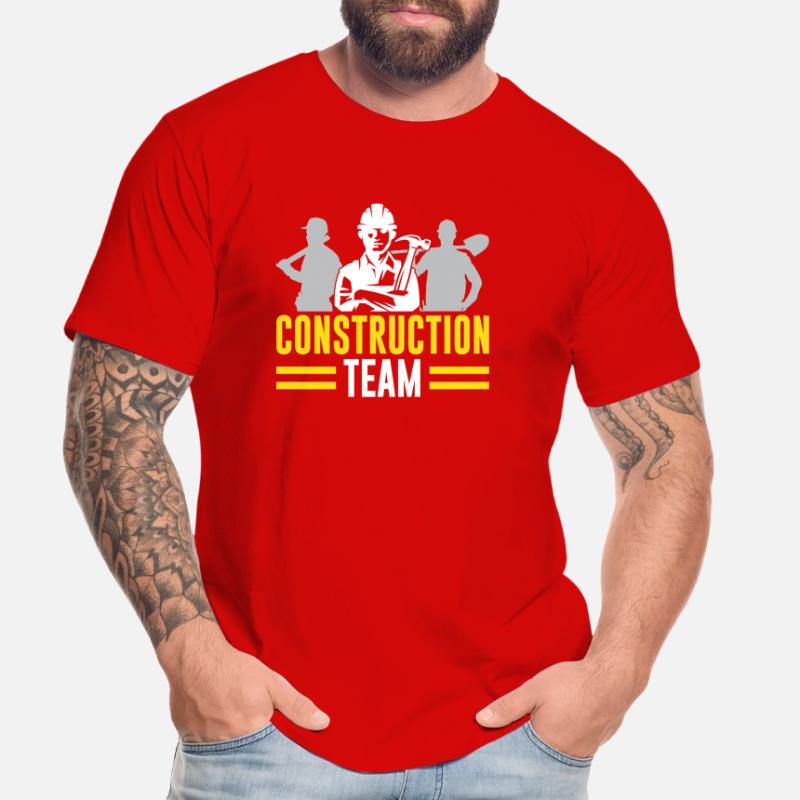 Construction Team Construction Site Teamwork Construction Workers Men's Premium Organic T-Shirt