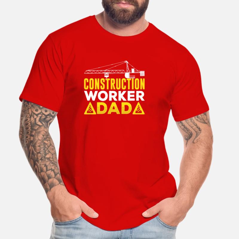 Construction Worker Father Teamwork Team Construction Site Construction Men's Premium Organic T-Shirt