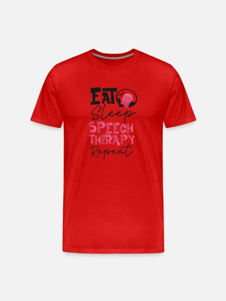 Speech Therapist Therapy Assistant - Männer Premium Bio T-Shirt - Rot