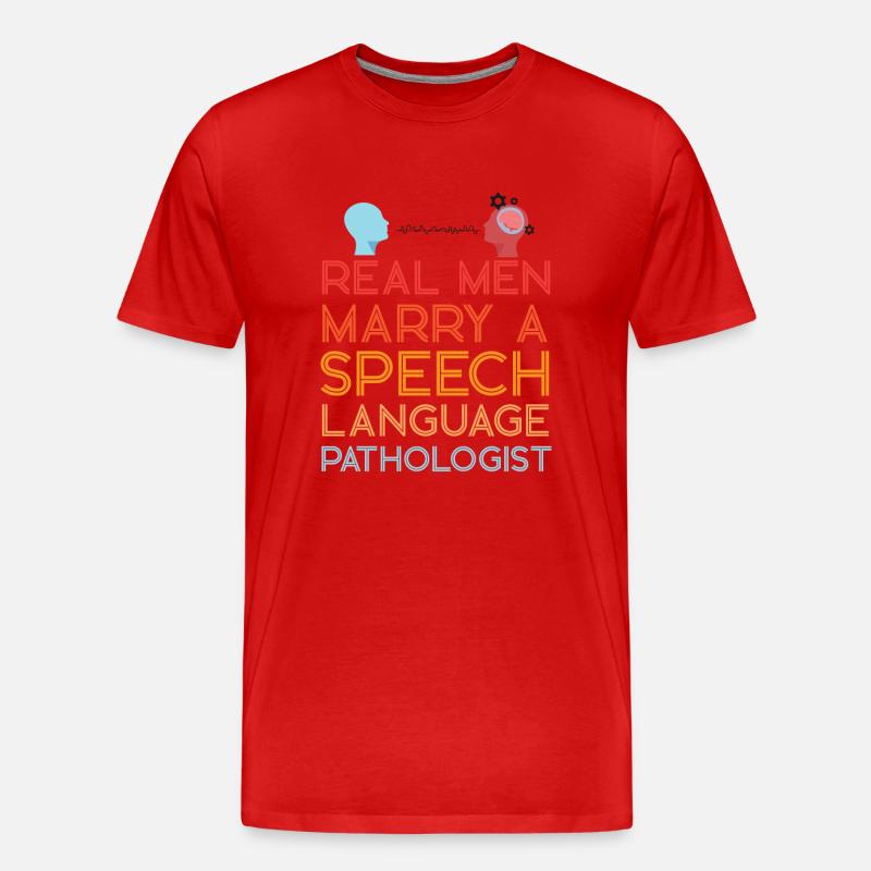 Speech Therapist Therapy Assistant - Männer Premium Bio T-Shirt - Rot