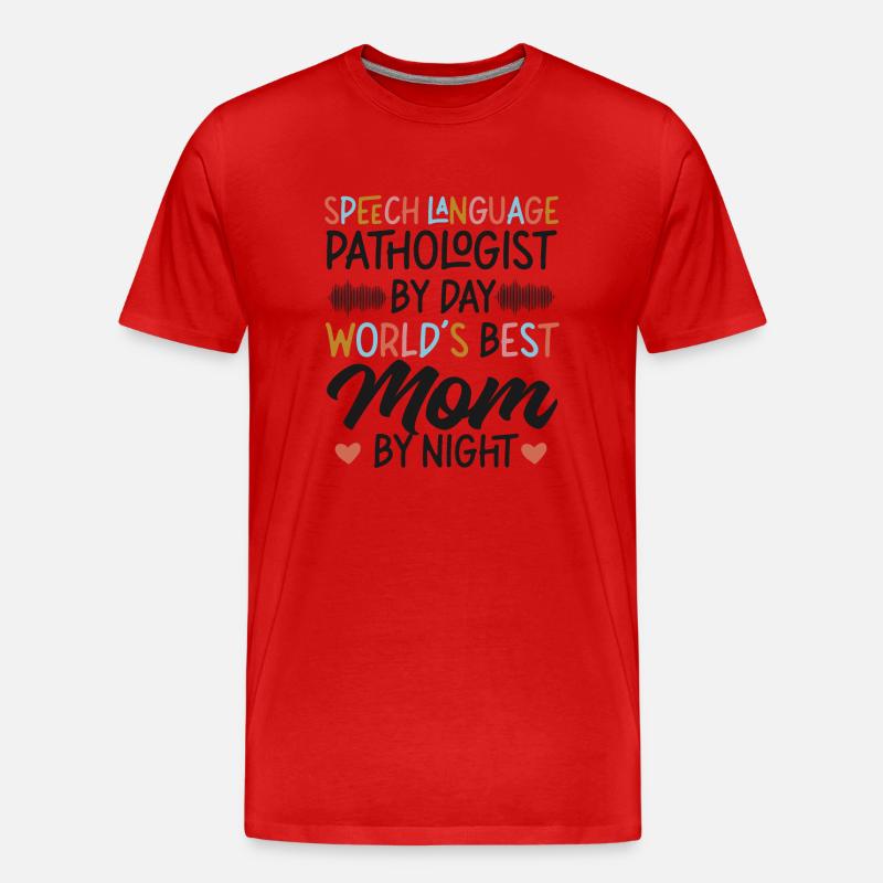 Speech Therapist Therapy Assistant - Männer Premium Bio T-Shirt - Rot