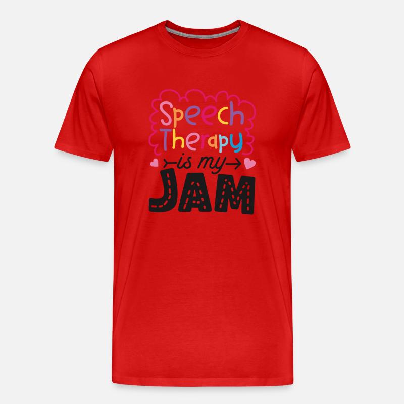 Speech Therapist Therapy Assistant - Männer Premium Bio T-Shirt - Rot