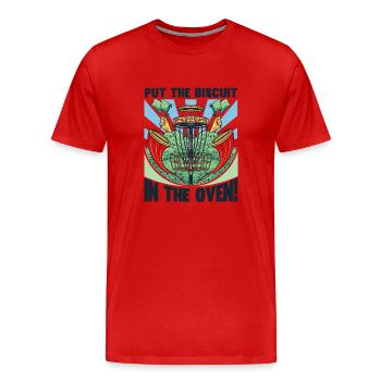 Homme Disc Golf Player - T-shirt bio Premium Homme - rouge - Devant - Damien (186cm)