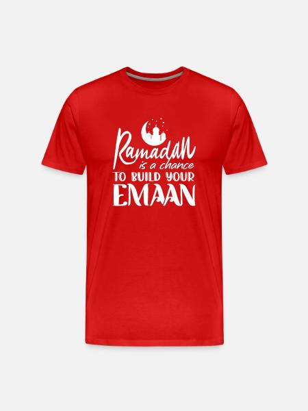 Ramadan celebration, Muslim holiday - Men's Premium Organic T-Shirt - red