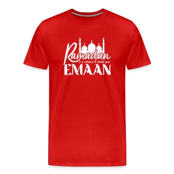 Ramadan celebration, Muslim holiday - Men's Premium Organic T-Shirt - red - Front - Damien (186cm)