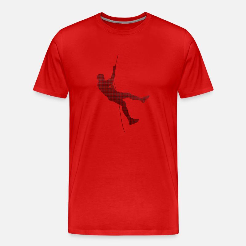 Klettern - Männer Premium Bio T-Shirt - Rot