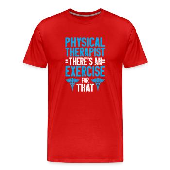 Physiothérapie Physiothérapeute Physiothérapeute - T-shirt bio Premium Homme - rouge - Devant - Damien (186cm)