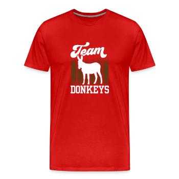 Team Donkey Farm Animal Lovers Sweet - T-shirt bio Premium Homme - rouge - Devant - Damien (186cm)