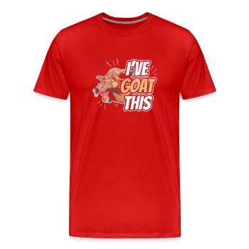 Ich Habe Das Im Griff I've Goat This Ziege Tier - Männer Premium Bio T-Shirt - Rot - Vorne - Damien (186cm)