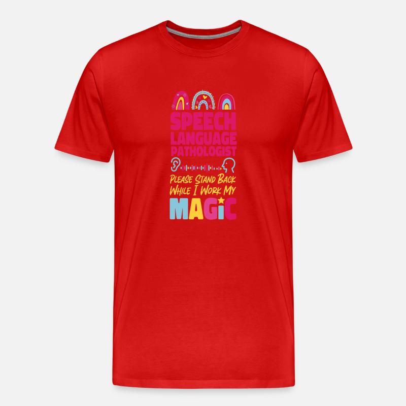 Speech Therapist Therapy Assistant - Männer Premium Bio T-Shirt - Rot