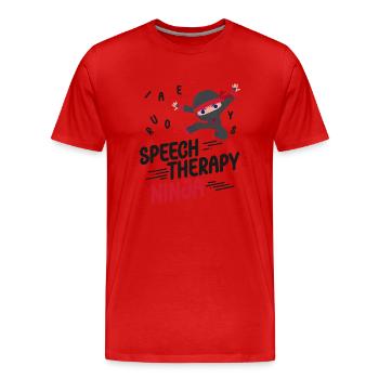 Speech Therapist Therapy Assistant - Männer Premium Bio T-Shirt - Rot - Vorne - Damien (186cm)