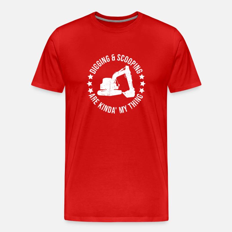 Bagger Sandbagger Baggerfahrer - Men's Premium Organic T-Shirt - red
