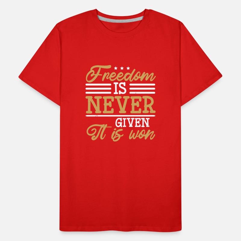 FREIHEIT WIRD NIE GEGEBEN, SIE WIRD GEWONNEN Männer Premium Bio T-Shirt