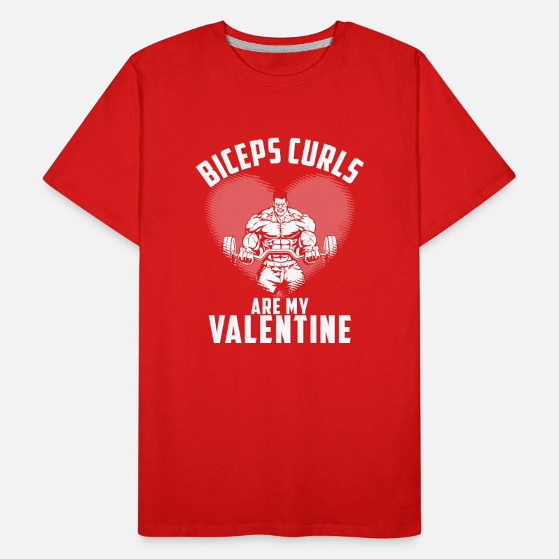 Les boucles de biceps sont ma Saint-Valentin T-shirt bio Premium Homme