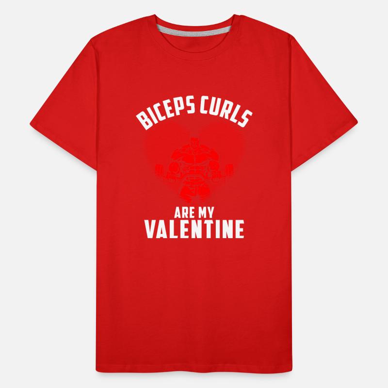 Les boucles de biceps sont ma Saint-Valentin T-shirt bio Premium Homme