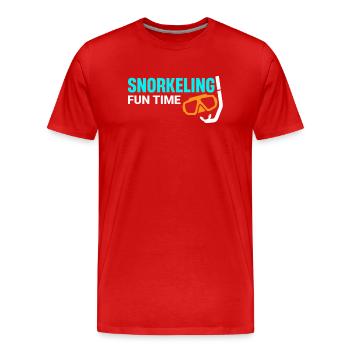 Schnorcheln, Schnorcheln, Tauchen, Unterwasser - Männer Premium Bio T-Shirt - Rot - Vorne - Damien (186cm)