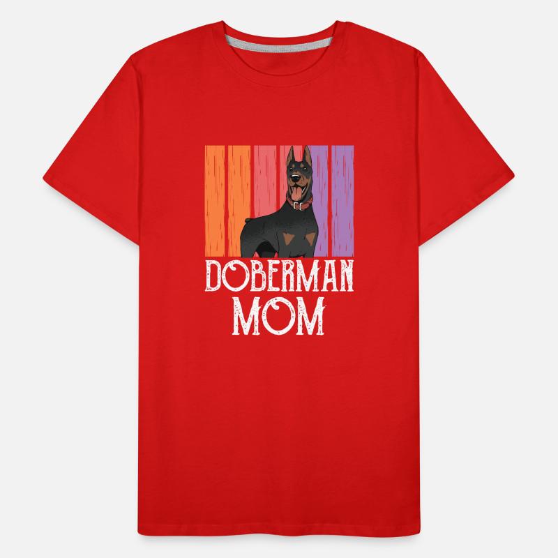 Dobermann Mama Mädchen Hunde Dobermänner Doberman Männer Premium Bio T-Shirt