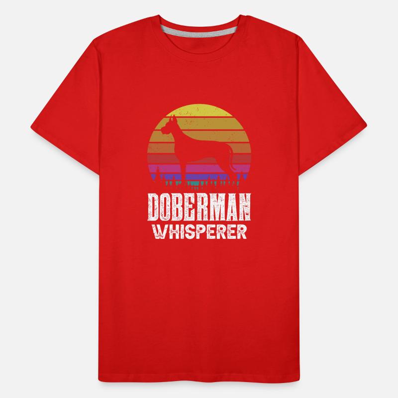 Dobermann Flüsterer Hunde Dobermänner Doberman Männer Premium Bio T-Shirt