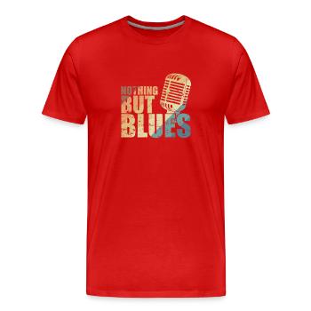 Rien que de la trompette de musique blues - T-shirt bio Premium Homme - rouge - Devant - Damien (186cm)