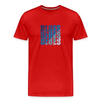 Blues Musique Jazz Trompette Chicago Blues - T-shirt bio Premium Homme - rouge - Devant - Damien (186cm)