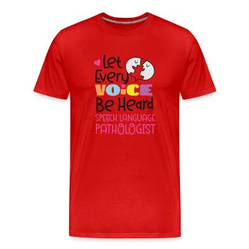 Speech Therapist Therapy Assistant - Männer Premium Bio T-Shirt - Rot - Vorne - Damien (186cm)