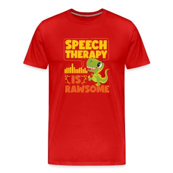 Speech Therapist Therapy Assistant - Männer Premium Bio T-Shirt - Rot - Vorne - Damien (186cm)