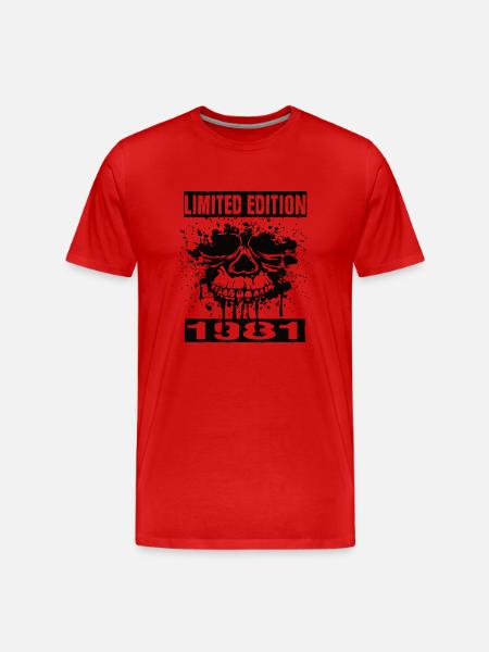 Limited Edition 1981 - Männer Premium Bio T-Shirt - Rot
