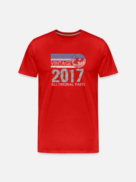 Limited Edition 2017 Vintage - Men's Premium Organic T-Shirt - red