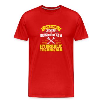 Evil genius Funny disguised - Men's Premium Organic T-Shirt - red - Front - Damien (186cm)