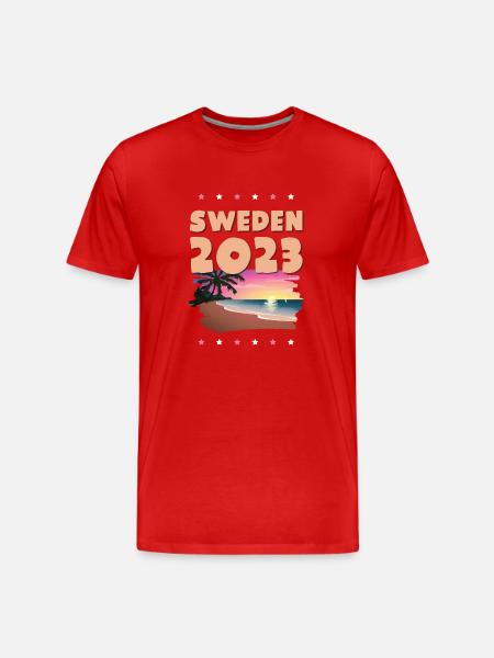 Suède 2023 - T-shirt bio Premium Homme - rouge