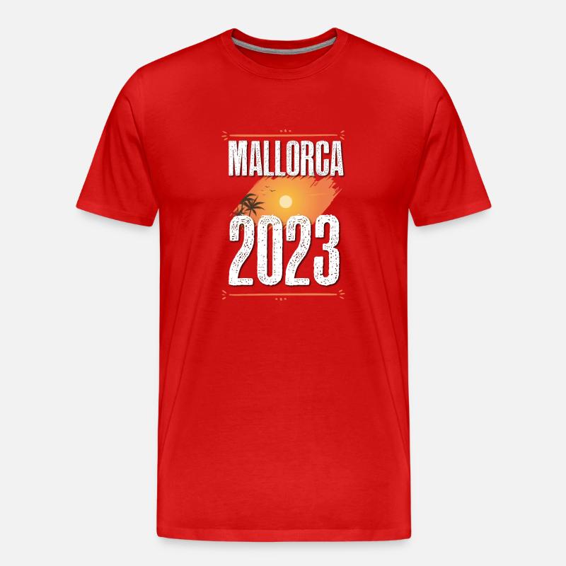 Mallorca 2023 - Männer Premium Bio T-Shirt - Rot
