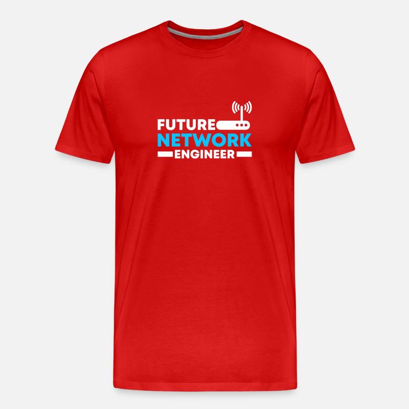 Computer-Netzwerktechnik Netzwerkingenieur - Männer Premium Bio T-Shirt - Rot