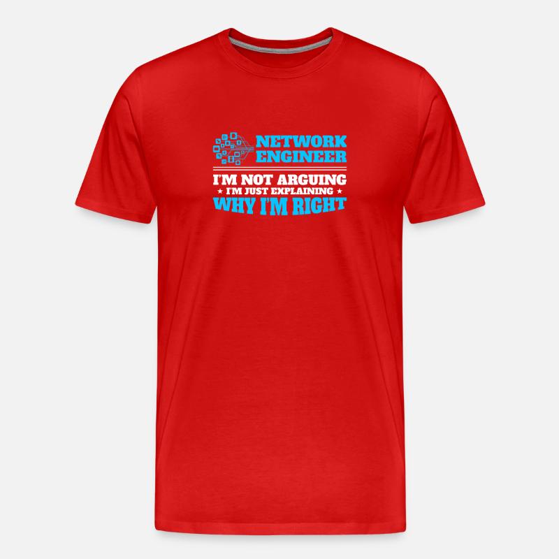 Computer-Netzwerktechnik Netzwerkingenieur - Männer Premium Bio T-Shirt - Rot