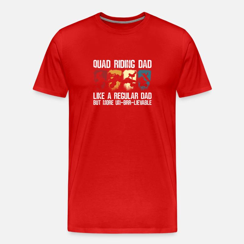 Quad Quadfahrer - Männer Premium Bio T-Shirt - Rot