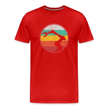Robot Robotics Engineer Robotics - Men's Premium Organic T-Shirt - red - Front - Damien (186cm)