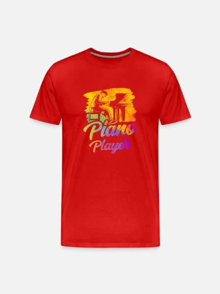 Piano player Piano musician Piano - Men's Premium Organic T-Shirt - red