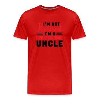 Best Uncle Bad Influence Family Gift - Men's Premium Organic T-Shirt - red - Front - Damien (186cm)
