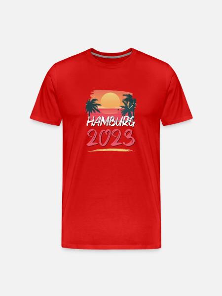 Hamburg 2023 - Men's Premium Organic T-Shirt - red