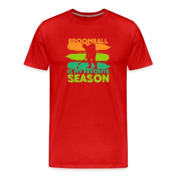 Balle à balai - T-shirt bio Premium Homme - rouge - Devant - Damien (186cm)