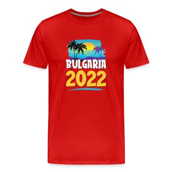 Bulgarie 2023 - T-shirt bio Premium Homme - rouge - Devant - Damien (186cm)