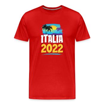 Italia 2023 - Männer Premium Bio T-Shirt - Rot - Vorne - Damien (186cm)