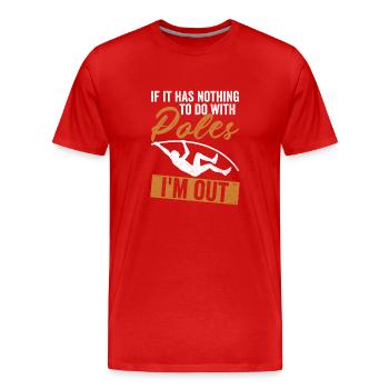 Stabhochsprung Stabhochspringen - Männer Premium Bio T-Shirt - Rot - Vorne - Damien (186cm)