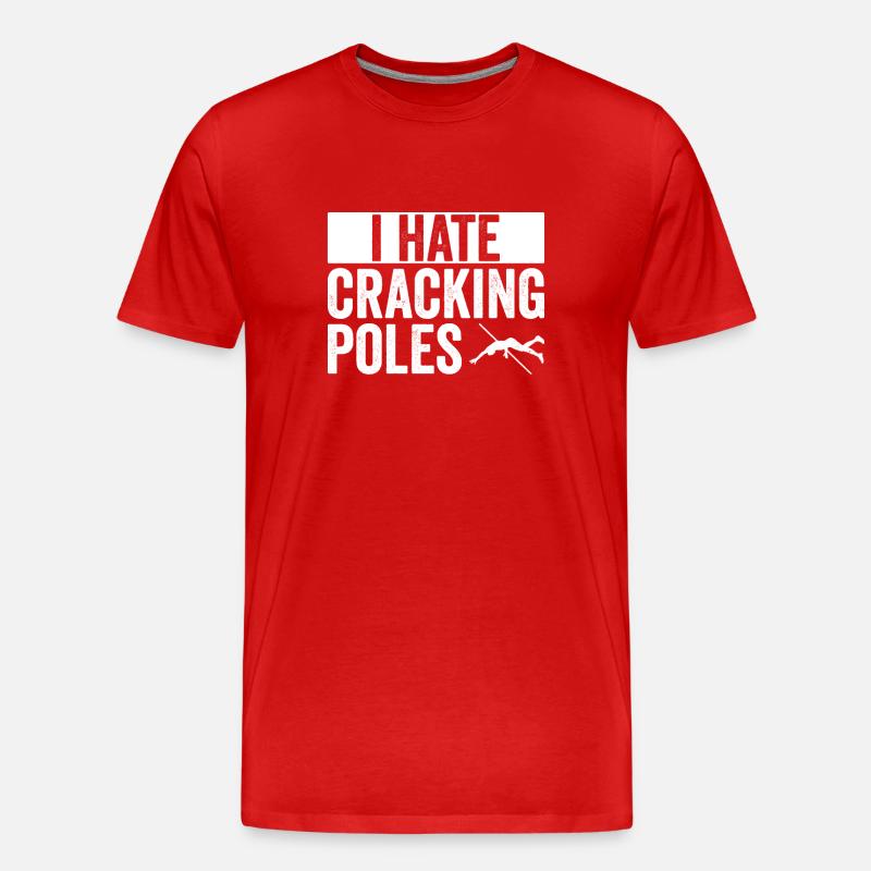 Stabhochspringer Stabhochsprung Stabhochspringen - T-shirt bio Premium Homme - rouge