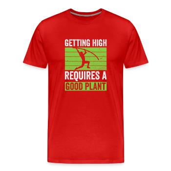 Stabhochspringer Stabhochsprung - Männer Premium Bio T-Shirt - Rot - Vorne - Damien (186cm)