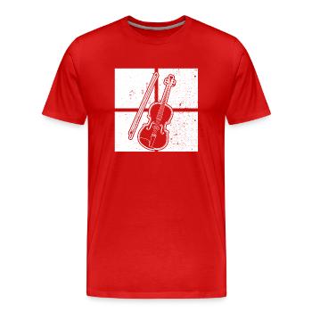 Violon Violoniste Violoniste - T-shirt bio Premium Homme - rouge - Devant - Damien (186cm)