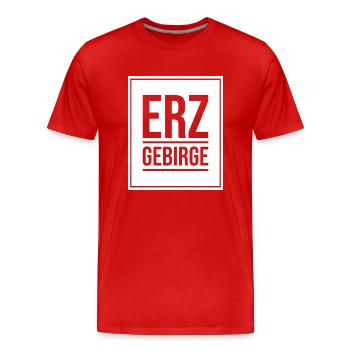 Erzgebirge Heimat - Männer Premium Bio T-Shirt - Rot - Vorne - Damien (186cm)