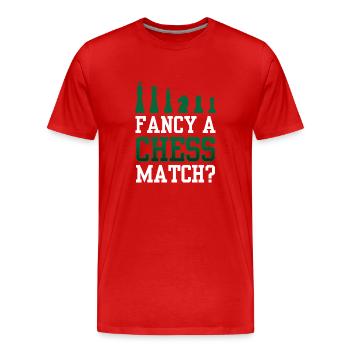 Lust Auf Ein Schachspiel Schach Schachspieler - Männer Premium Bio T-Shirt - Rot - Vorne - Damien (186cm)