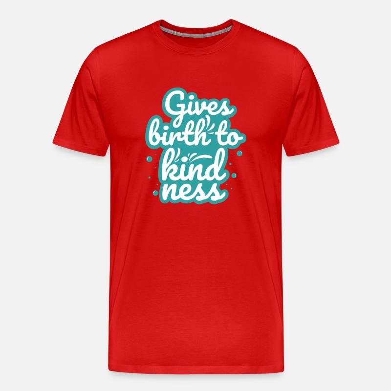 Gives Brith Kindness - Männer Premium Bio T-Shirt - Rot